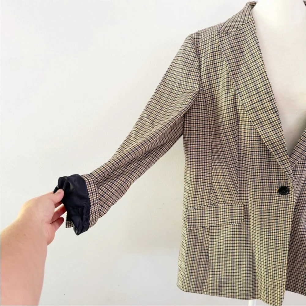 NWOT Talbots Women Italian Wool Houndstooth Size 16 Classic Preppy Office Career